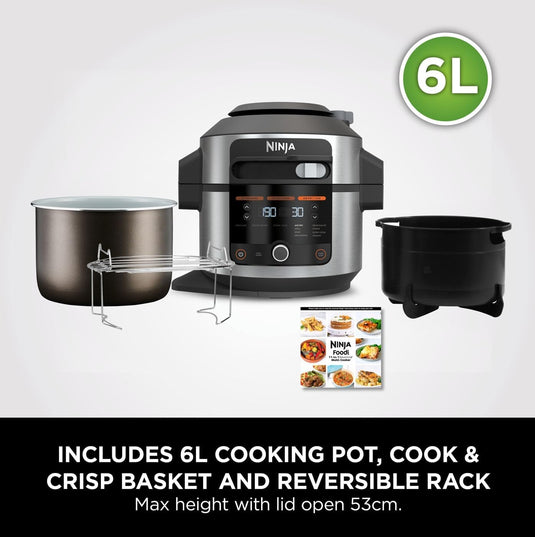 Ninja OL550UK Foodi 11-in-1 SmartLid Multi-Cooker 6L