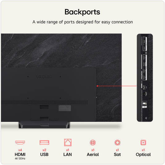 LG OLED65C66LB 65 inch  OLED evo AI C6 4K Smart TV