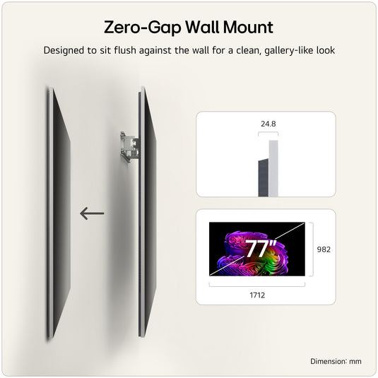 LG OLED77G64LW 77 inch  OLED evo AI G6 4K Smart TV - Wall mount version