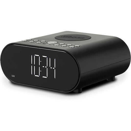 Roberts Ortus DAB Charge DAB/DAB+/FM Alarm Clock Radio with Wireless Phone Charger, Black