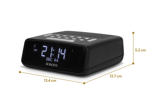 Roberts Ortus DAB DAB/DAB+/FM Bedside Alarm Clock, Black