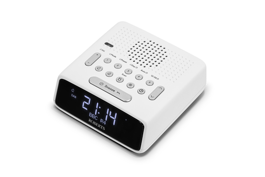 Roberts Ortus DAB DAB/DAB+/FM Bedside Alarm Clock, White