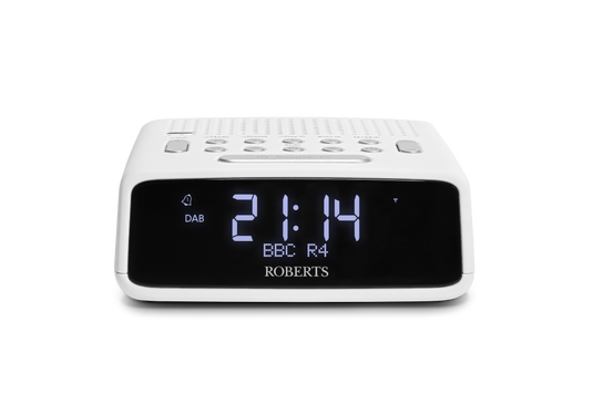 Roberts Ortus DAB DAB/DAB+/FM Bedside Alarm Clock, White