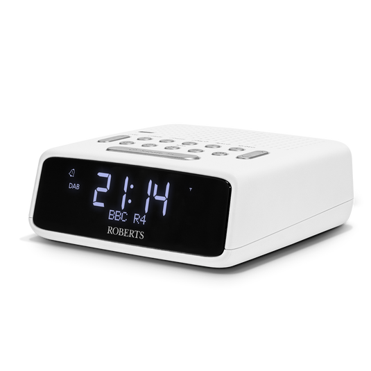 Roberts Ortus DAB DAB/DAB+/FM Bedside Alarm Clock, White