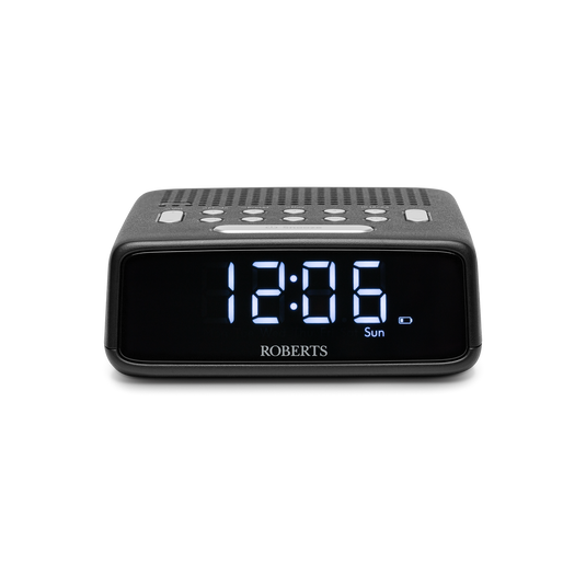 Roberts Ortus FM FM/MW Alarm Clock Radio, Black