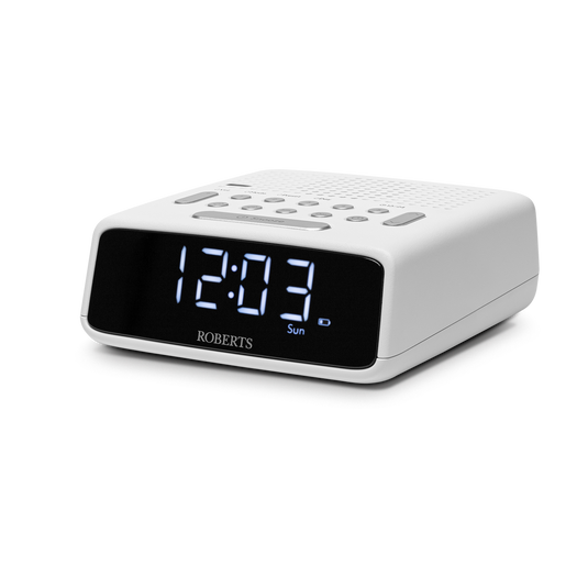 Roberts Ortus FM FM/MW Alarm Clock Radio, White