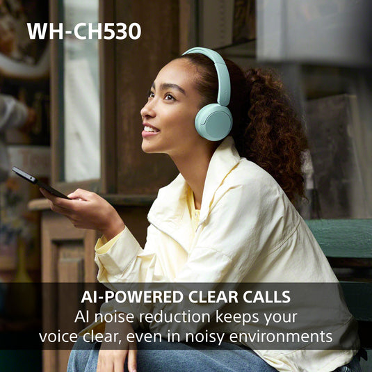 Sony WH-CH530 Wireless Bluetooth Headphones, Mint Green