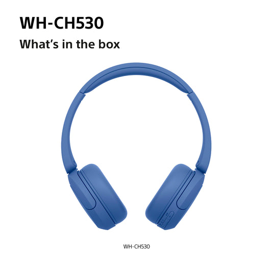 Sony WH-CH530 Wireless Bluetooth Headphones, Blue