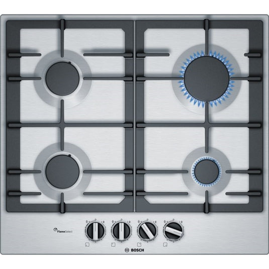 Bosch Series 6, Gas hob, 60 cm, Stainless steel