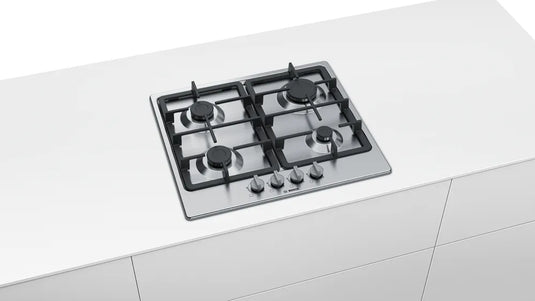 Bosch Series 4, Gas hob, 60 cm, Stainless steel