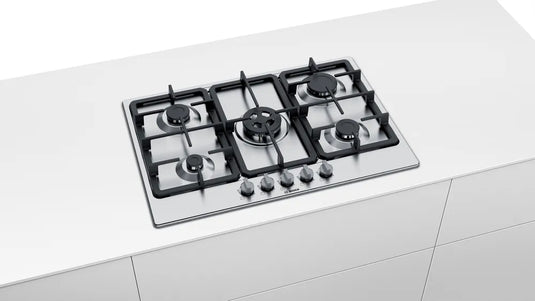 Bosch Series 4, Gas hob, 75 cm, Stainless steel