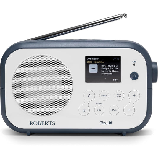 Roberts PLAY 30 DAB / DAB+ / FM RDS Digital Radio, White