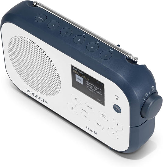 Roberts PLAY 30 DAB / DAB+ / FM RDS Digital Radio, White