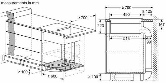 Bosch Series 4, Induction hob with integrated ventilation system, 60 cm