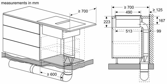 Bosch Series 4, Induction hob with integrated ventilation system, 60 cm