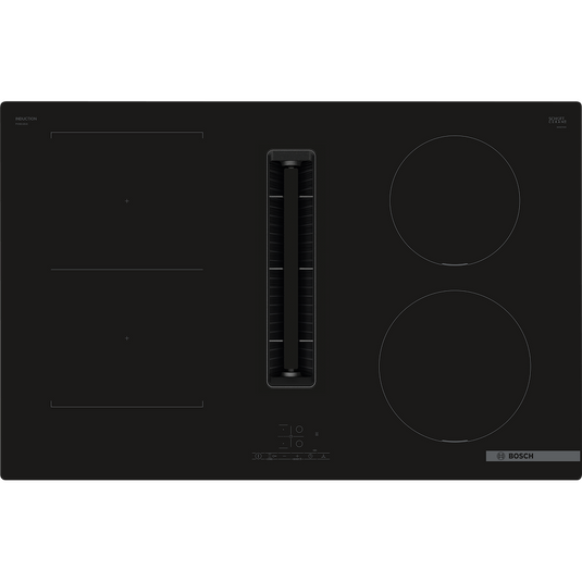 Bosch Series 4, Induction hob with integrated ventilation system, 80 cm, surface mount without frame