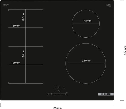 Bosch Series 4, Induction hob, 60 cm, Black