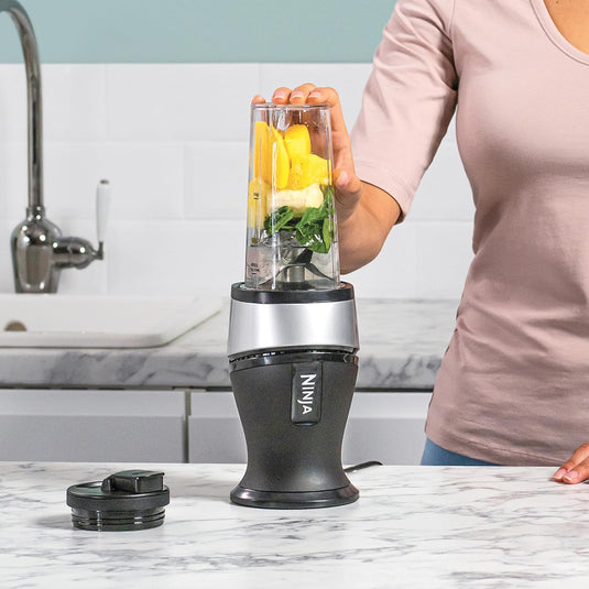 Ninja QB3001UKS 700W Slim Blender & Smoothie Maker, Silver