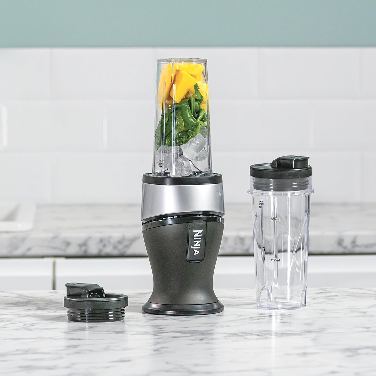 Ninja QB3001UKS 700W Slim Blender Smoothie Maker Silver