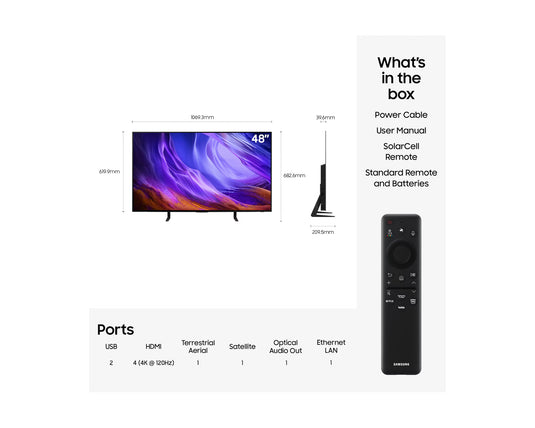 Samsung QE48S85H 48" S85H 4K Samsung Vision AI Smart TV