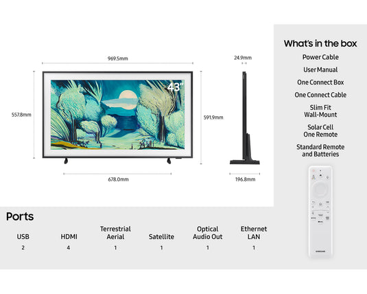 Samsung QE43LS03F 43" The Frame QLED 4K Vision AI Smart TV