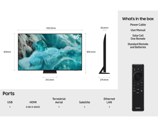 Samsung QE65Q7F5A 65" QLED Q7F5A HDR 4K Ultra HD Smart AI TV