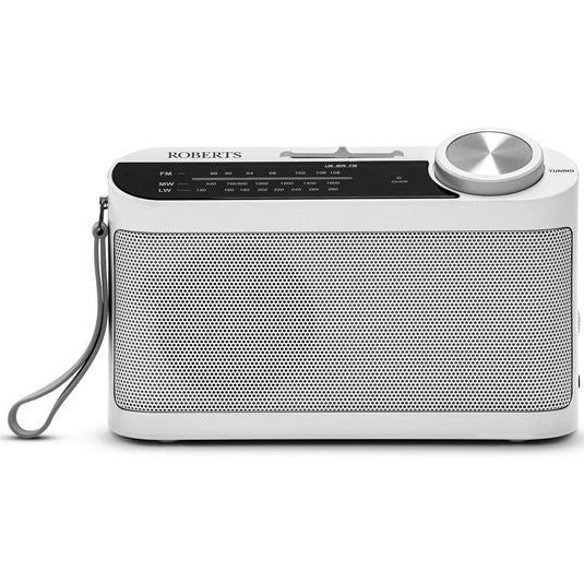 OPEN-BOX RENEWED - Roberts R9993 3 Band Portable Radio, White