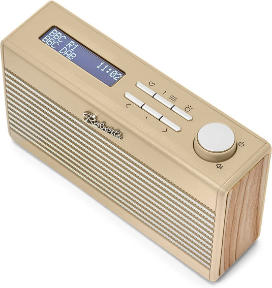 Roberts Rambler Mini DAB/DAB+/FM RDS Radio with Bluetooth, Pastel Cream