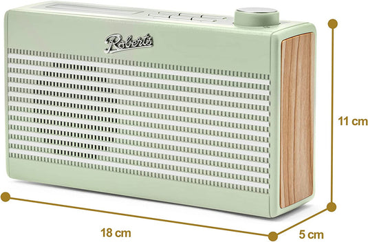 Roberts Rambler Mini DAB/DAB+/FM RDS Radio with Bluetooth, Leaf Green