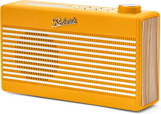 Roberts Rambler Mini DAB/DAB+/FM RDS Radio with Bluetooth, Sunburst Yellow