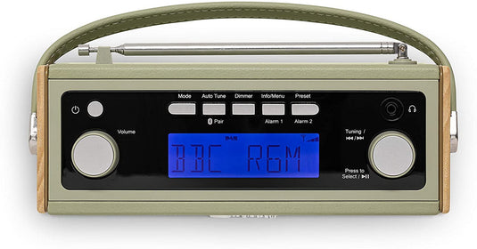 OPEN-BOX RENEWED - Roberts Rambler BT Stereo DAB/DAB+/FM RDS Radio with Bluetooth, Leaf Green