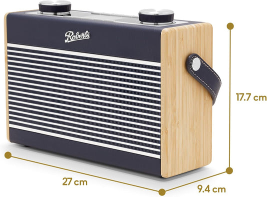 Roberts Rambler Classic DAB/DAB+/FM RDS Full Size Radio, Navy Blue