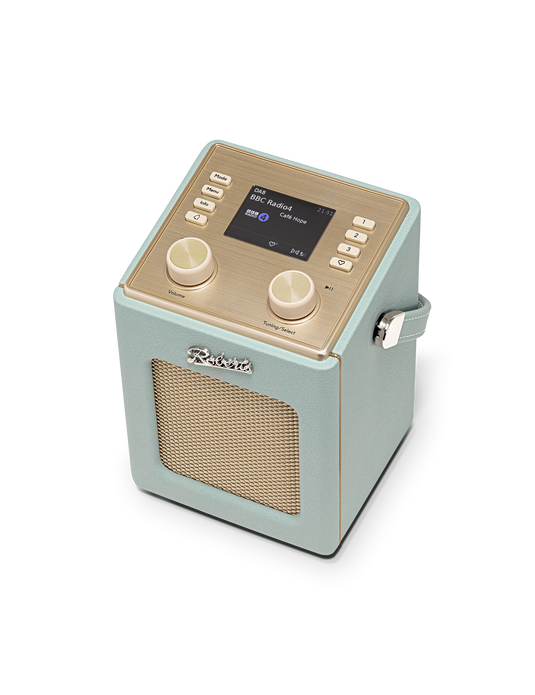 Roberts Revival Mini 2 DAB/DAB+/FM Portable Radio with Bluetooth, Duck Egg