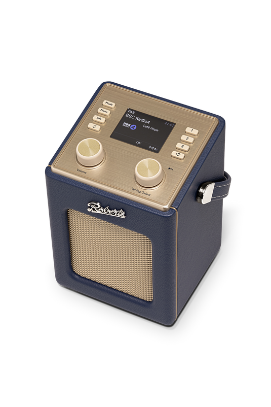 Roberts Revival Mini 2 DAB/DAB+/FM Portable Radio with Bluetooth, Midnight Blue
