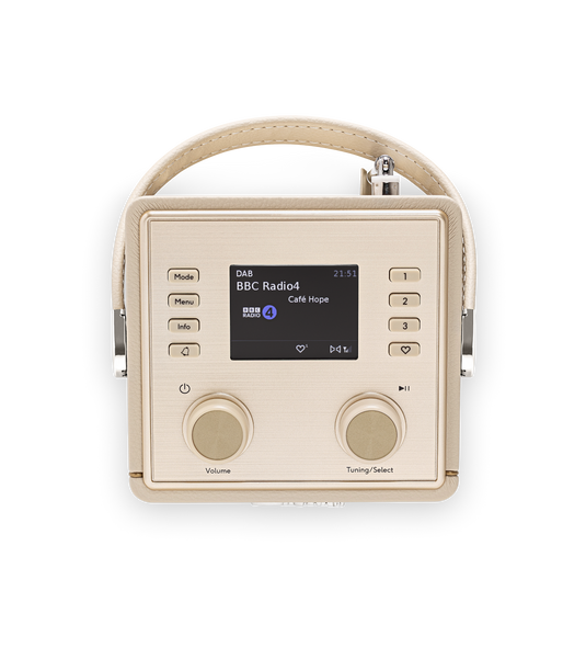 Roberts Revival Mini 2 DAB/DAB+/FM Portable Radio with Bluetooth, Pastel Cream