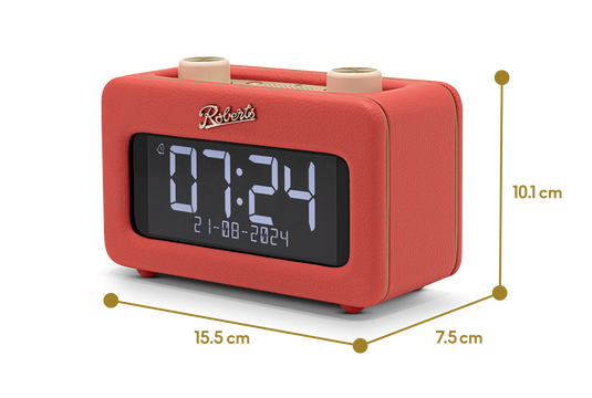 Roberts Revival Rest DAB+/FM Bedside Radio, Classic Red