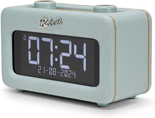 Roberts Revival Rest DAB+/FM Bedside Radio, Duck Egg