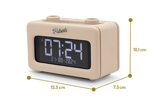 Roberts Revival Rest DAB+/FM Bedside Radio, Pastel Cream