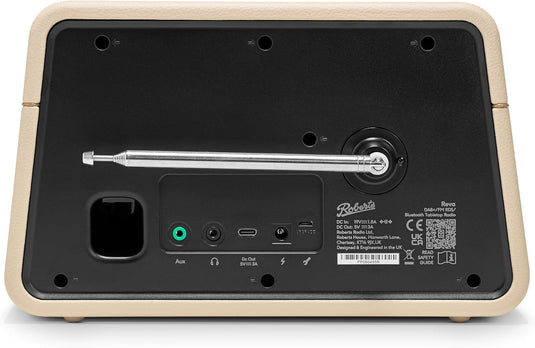 Roberts Reva DAB+/FM Table-top Radio with Bluetooth, Pastel Cream