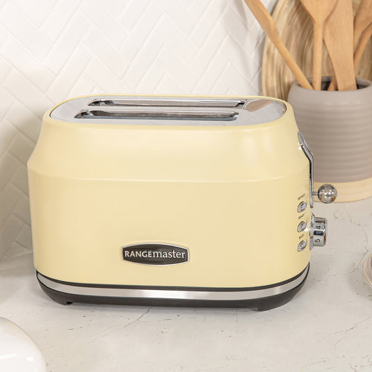 Rangemaster RMCL2S201CM Classic 2 Slice Toaster, Matt Cream