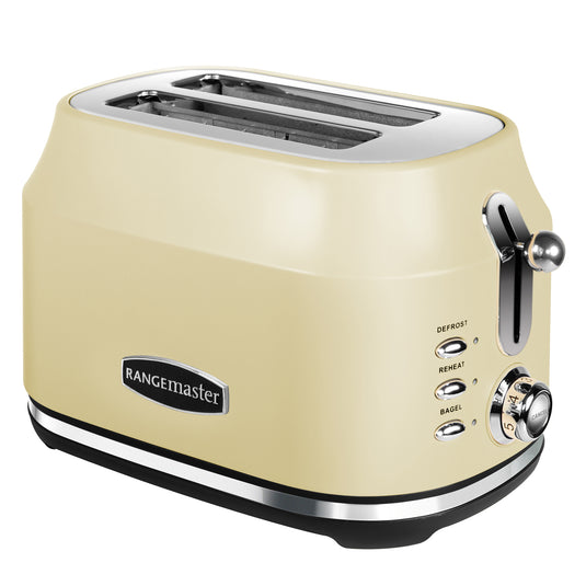 Rangemaster RMCL2S201CM Classic 2 Slice Toaster, Matt Cream