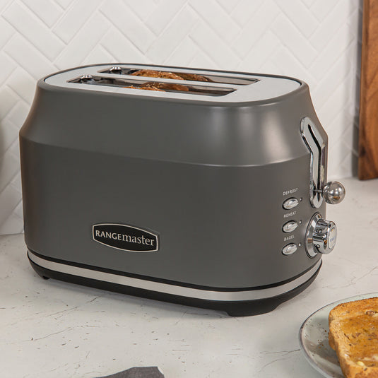 Rangemaster RMCL2S201GY Classic 2 Slice Toaster, Matt Slate Grey