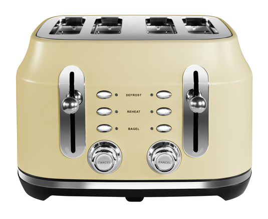 Rangemaster RMCL4S201CM, Classic 4 Slice Toaster, Matt Cream