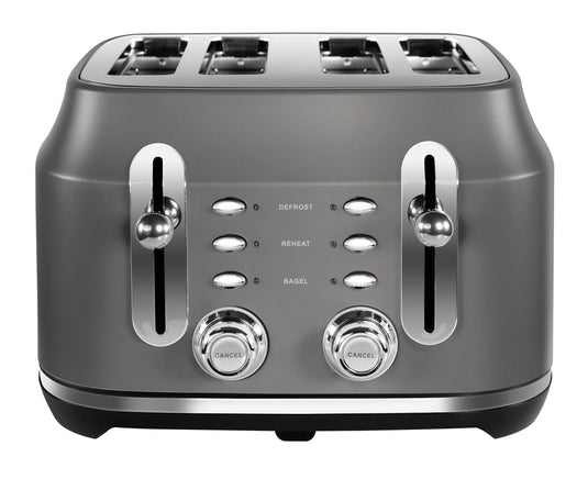 Rangemaster RMCL4S201GY Classic 4 Slice Toaster, Matt Slate Grey