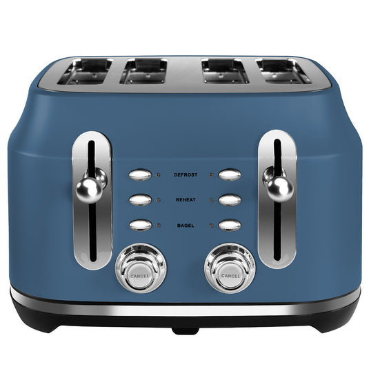 Rangemaster RMCL4S201SB Classic 4 Slice Toaster, Stone Blue