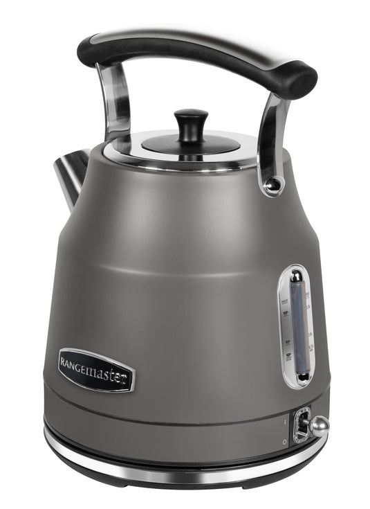 Rangemaster RMCLDK201GY Classic Quiet Boil Kettle 1.7L, 3KW, Matt Slate Grey