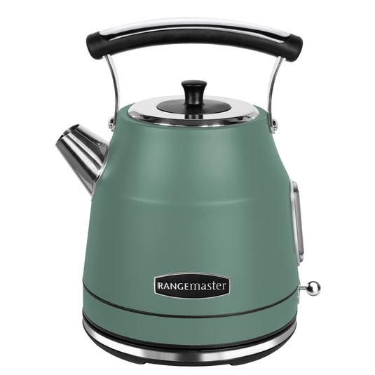 Rangemaster RMCLDK201MG Classic Quiet Boil Kettle 1.7L, 3KW, Mineral Green