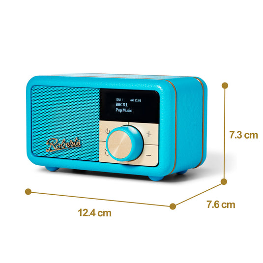 Roberts Revival Petite DAB / DAB+ / FM RDS digital radio, Electric Blue