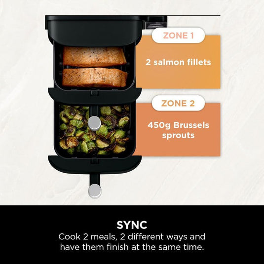 Ninja SL300UK Double Stack 2-Drawer Air Fryer 7.6L