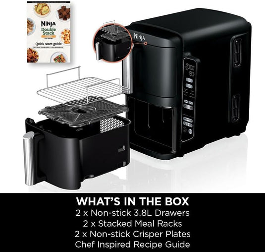 Ninja SL300UK Double Stack 2-Drawer Air Fryer 7.6L